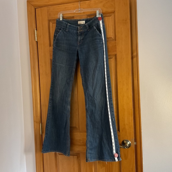Vintage Old Navy, Wide Leg, Bell Bottom Trouser Jeans, SZ 4 Long - Picture 5 of 7